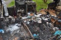 Wohnmobil ausgebrannt Koeln Porz Linder Mauspfad P076